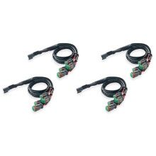 2X 2 Conduttori 4 In1 Deutsch Doppia Uscita DT DTM Adattatori Presa Connettore Femmina per Fendinebbia LED Luci Pod LED Barra Luminosa A LED
