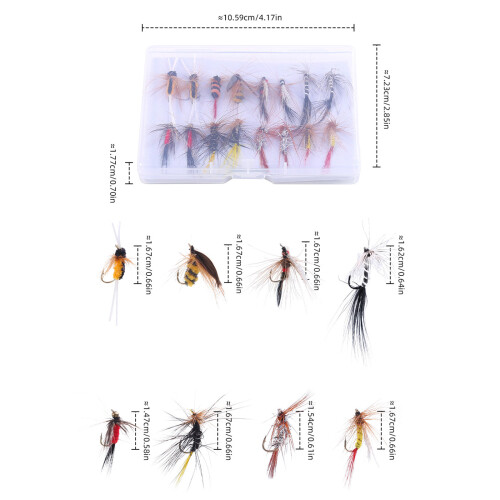 Professioneller Köderanzug zum Fliegenfischen,-24 Stück 2