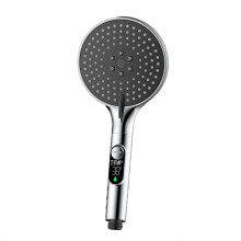 1pc Digital Temperature Display Handheld LED Shower Water Powered Without Battery Bathroom Accessories 3 Speed