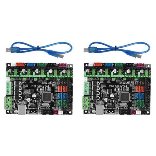 2X 3D Printer Motherboard MKS GEN-L V2.1 Control Board Motherboard Compatible with Open Source Marlin