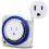 2X 24 Hour Timer Socket Mechanical Program Timer  Socket 125v Wall Outlet Protector  Saveing(US Plug) 3
