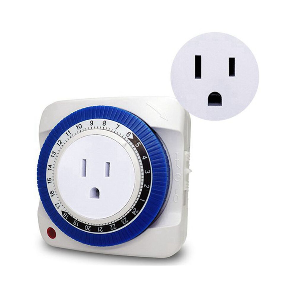 2X 24 Hour Timer Socket Mechanical Program Timer Socket 125v Wall ...