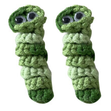 2X Regalo Fatto A Mano per il Supporto Emotivo, Verme Preoccupato All'Uncinetto, Cure Ispiratrici per Te, Simpatico Regalo Lavorato A Maglia B