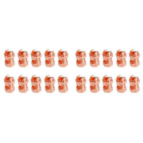 20Pcs Split Bolt Connector, Grounding Split Bolt Connector Split Bolt Connector for Complete Earth  Bare Wires TJ-16