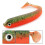 5 pièces T queue appâts souples 9.5 cm doré artificiel-Couleur D 3