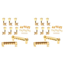 2 Set Gold String Saddle Tune-O-Matic Bridge&Tailpiece for Gb Lp Style Electric Guitar