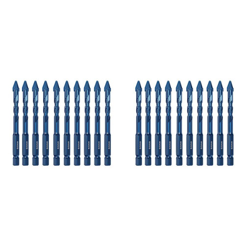 20Pcs High Hardness Eccentric Drill Precision Drilling 6mm Glass Tile Ceramic Punching Rock Slab Triangle Drill Bit