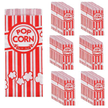 200X PopcorntüTen Aus Papier, Auslaufsichere, Fettbeständige PopcorntüTen, Einweg-Popcornbehälter Aus Papier für Partys
