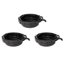 3X 10L Oil Drain Pan Wast Engine Oil Collector Tank Gearbox Oil Trip Tray for Repair Car Fuel Fluid Change Garage Tool