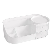 Skin Care Organizer,Makeup Desk Organizer with Drawers,Countertop Organizer for Cosmetics,Vanity Brush with Holder S