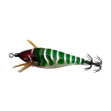Luminously Squid Jigs Hook Fishing Lures-Red head and green b
