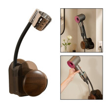 Wall Mounted Hair Dryer Rack Suction Cup Holder No Drilling Space Saving Design for Small Bathroom Areas