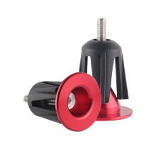 1 Pair Colorful Aluminum Alloy Bicycles Handlebar Bar Grip-Red
