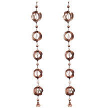 2X Rain Chain Circular Wind Chime Rain Chain for Gutter Decorative Rainwater Collection Chain with Bells