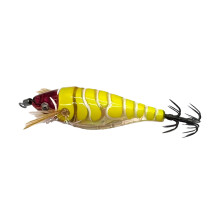 Luminously Squid Jigs Hook Fishing Lures-Red head and yellow