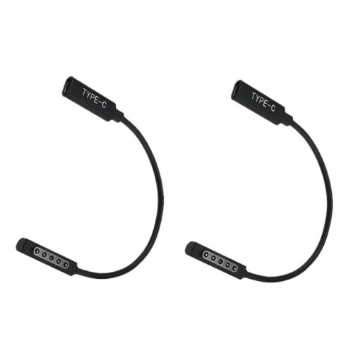 2X Type C PD Charging Cable USB C Female Power Supply Charger Adapter Converter for Microsof Surface Pro 1/2 Tablet 1