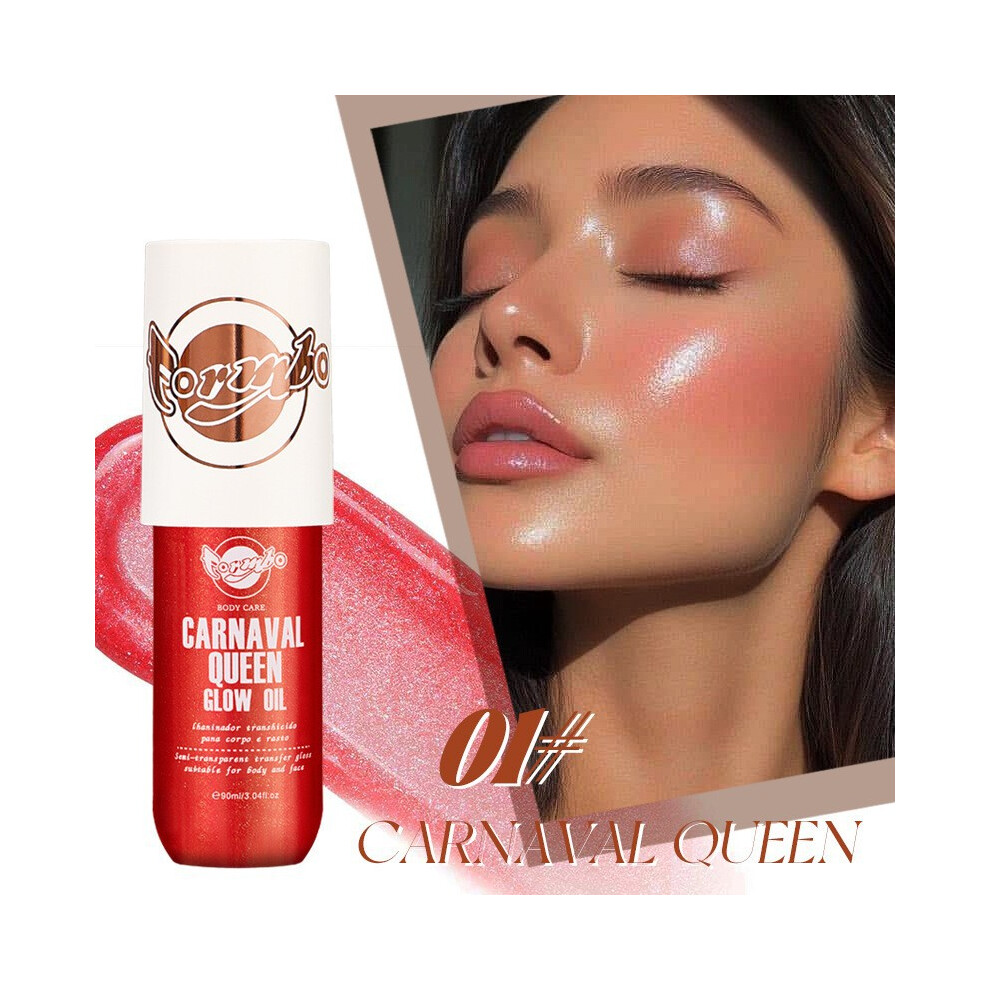(#01, 1pcs) Multi-Purpose Shimmer Glow Oil for Face & Body, Luminous Highlighter, 3 Shades