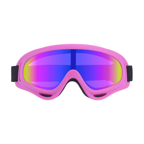 Fog Resistant Motorcycle Goggles Impact Protections-pink frame