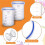 16 Sets Paint Container with Mixing  Touch  Paint Storage Cups for Repainting Leftover Paint,1000Ml 4