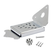 Metalen driehoek mandoline staartstuk met schroeven-Zilver