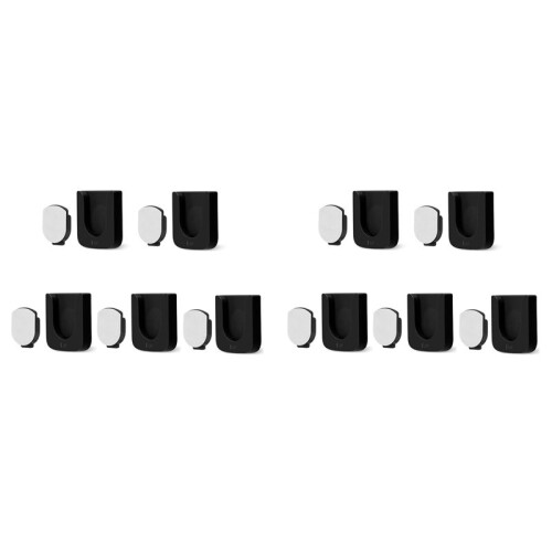 Support Mural de Télécommande Magnétique, 10 Pièces Organisateurs de Télécommande Support de Télécommande TV Auto-Adhésif (Noir)