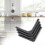 4 PCS Iron Wall Shelf Bracket, 4 x 4 Inch Heavy Duty Shelf Support Bracket Decorative Joint Angle Bracket, Black 4