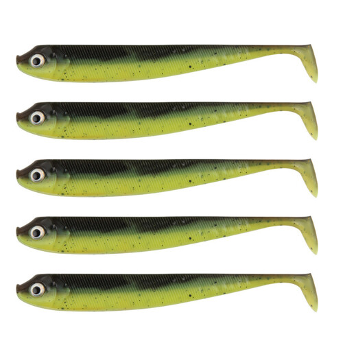 Set van 5 zacht plastic kunstaas, 9,5 cm-Kleur A