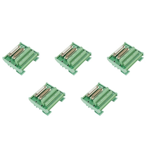 5X DB25 DIN Rail Mount Interface Module Male/Female Connector Breakout Board