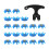 21pcs Antislip Golf Shoe Spikes Durability Quiets Golf-Blue 1