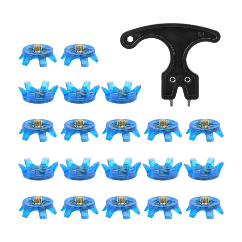 21pcs Antislip Golf Shoe Spikes Durability Quiets Golf-Blue
