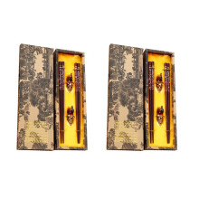 4 Pairs Chopstick Reusable Chinese Chopsticks with Holder, Chinese Traditional Stylish Gift,B