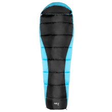 Schwarz-blauer Schlafsack, leicht, kompakt