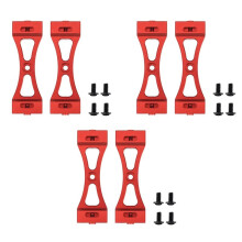 6Pcs Metal Bracket for Wpl B1 B14 B16 B24 C14 C24 B36 Mn D90 D91 RC Car Upgrade Metal DIY Parts Kit,Red
