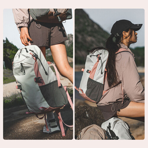Multipurpose Outdoor Backpack 22L Gear Attachment-light brown 2