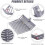 Manure Fork Replacement , Pitchfork , Horse Manure Rake, for Picking  Manure, Stable Waste Removal,Grey,2pcs 2