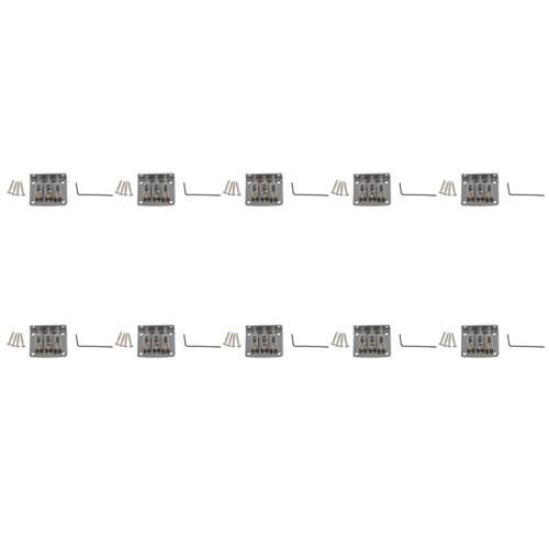 10X 3 String Guitar  String Bridge Bridge Pull String Hard Tail Guitar Bridge Tail 3 String Silver
