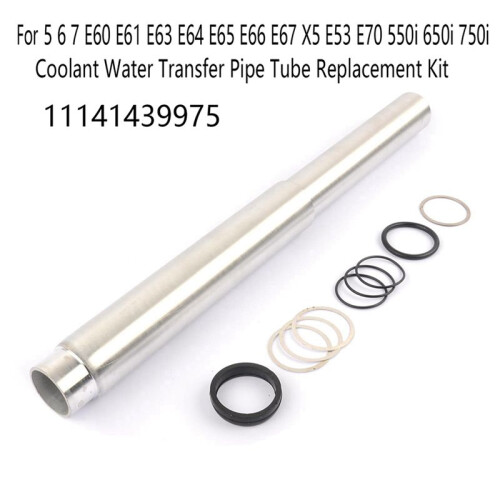 2X Coolant Water Transfer Pipe Tube Replacement Kit for  E60 E64 E65 E66 E67 X5 E53 E70 N62 N62N 11141439975 2