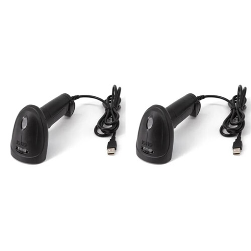 2X Universal 1D/2D USB Wired Barcode Scanner Handheld QR Codes Reader Mobile POS Plug and  Support Logistic Store