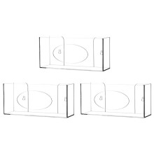 3X Handschuhkastenhalter, Handschuhspender, Wandhalterung, Acryl-Handschuhspender, Transparenter Einweghandschuhhalter, Handschuhständer