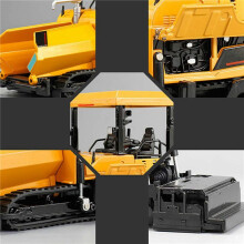 2X Legierung Diecast Paver Maschine Pflasterung Asphalt Highway Construction Truck 1:40 Engineering Fahrzeug Modell Dekoration Kinder Spielzeug, Gelb