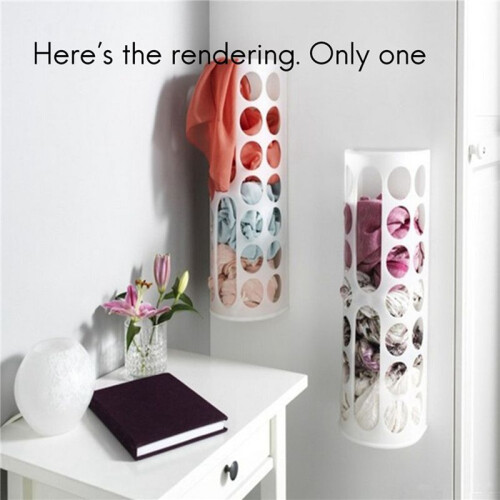 2X Multipurpose Folding Garbage Bag Storage Box Wall Hanging Environmental Protection Plastic Bag Extraction Box White 1