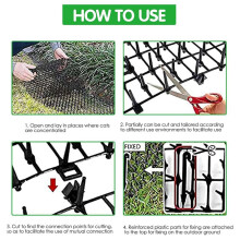 48Pcs Cat Scat Mat with Spikes,At Animal Spikes Repellent,Garden Prickle Strip Dig Stopper Cat Deterrent Spikes