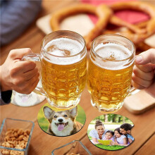 Sublimation Blanks Products Sublimation Car Cup Coasters Blanks Mat for DIY Car Cup Coasters Painting Accessorie,30Pcs
