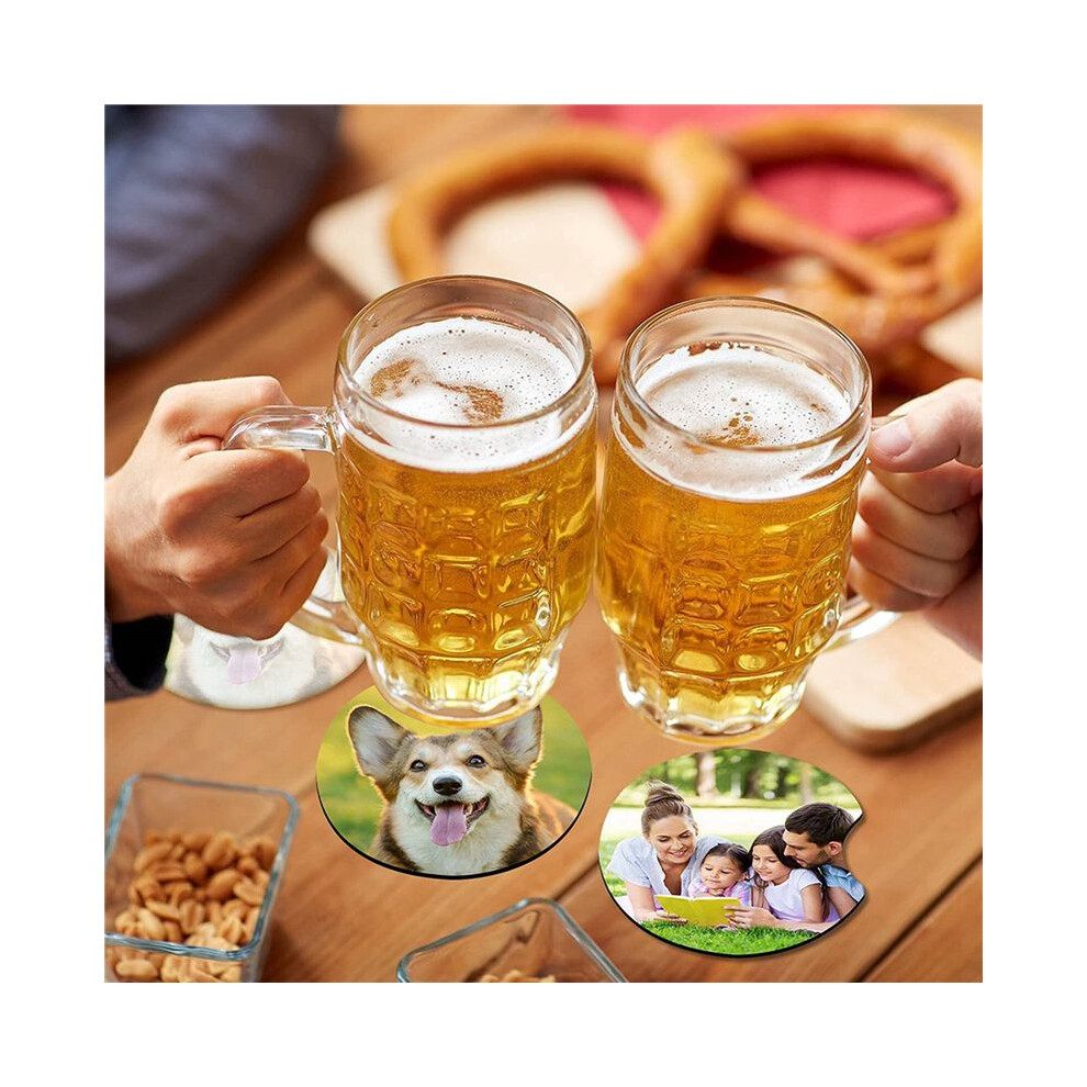 Sublimation Blanks Products Sublimation Car Cup Coasters Blanks Mat For Diy Car Cup Coasters Painting Accessorie,30Pcs 6033566177347