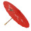 Plum Blossom Pattern Red Bamboo 31.5" Dia Oriental Umbrella Parasol 3