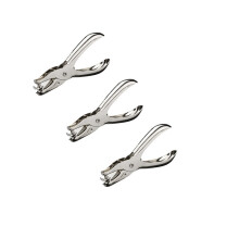3er-Pack Metall-Locher, Einloch-Locher für Papier, Bastelarbeiten, Bürobedarf