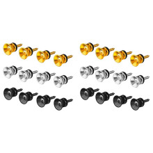 24 StüCk Gitarrengurt-VerriegelungsknöPfe, Metall-Endstifte mit Befestigungsschrauben für Akustische Klassische E-Gitarre, Bass-Ukulele