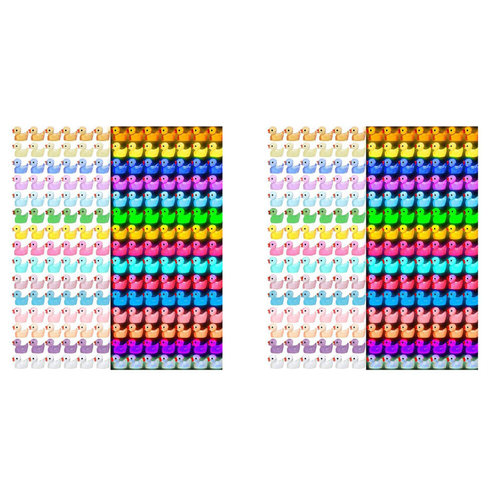 400 Pcs Luminous Resin Ducks Glow In The Tiny Duck For Garden Christmas Birthday Party Diy Decoration Dark 6032810428617