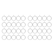 40 Pcs Openable Silver Curtain Rings Open and Close Metal Rustproof Drapery Loops with Eyelet for Hook Pins (1.5 Inch)