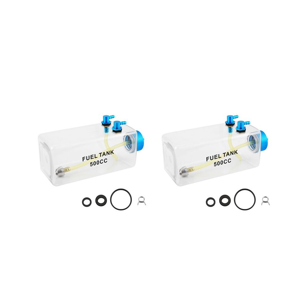 2X Fuel Tank Petrol Transparent Plastic Bottle 500Cc Cnc For Rc Gas And Nitro Airplane 4714120381425